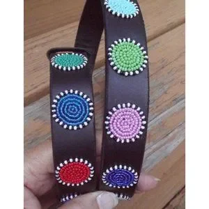 Handmade | Accessories | Belt Beaded Circles Handmade Masaai 